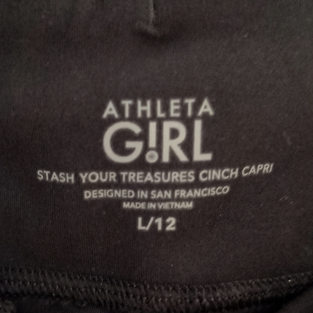 Athleta Girl Chit Chat Cinch Capri Size L 12 NWT - Picture 7 of 8
